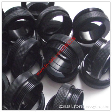 Black Anodized Metal Knurled Round Guitar Control Knob Thumb Screw